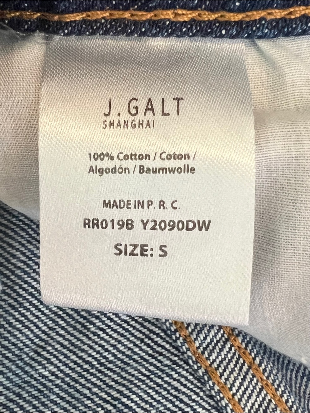 J. Galt Classic Blue Denim Mini Skirt with Front Button - Picture 4 of 7